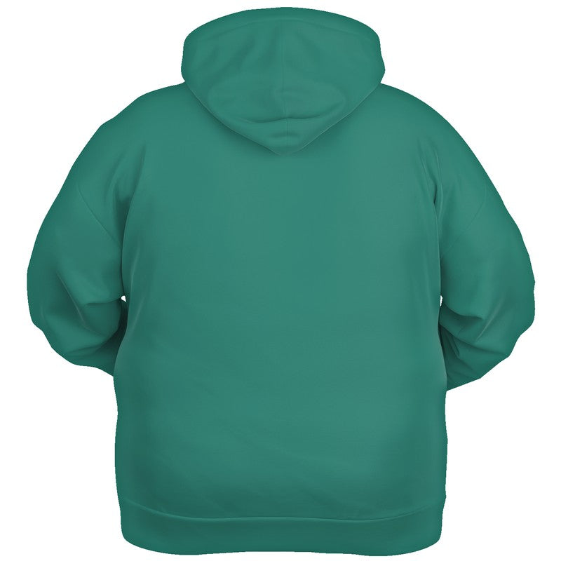 Medium-Dark Medium Blue-Green Hoodie PLUS (BG-ME-MD) - Ghost Back PLUS