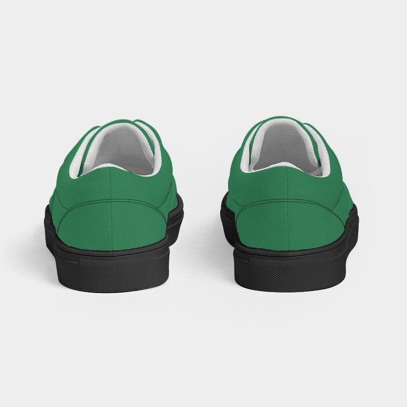 Medium-Dark Medium Green Men's Canvas Sneakers (BGG3-ME-MD) - Back