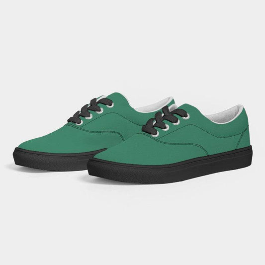 Medium-Dark Medium Green Women's Canvas Sneakers (BGG2-ME-MD) - Side 3