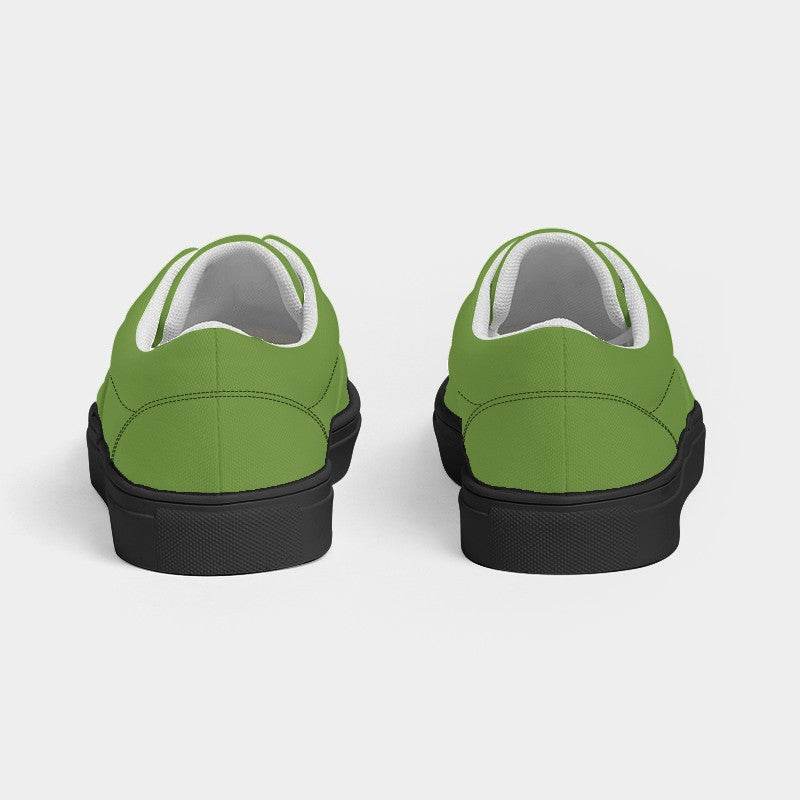 Medium-Dark Medium Lime Men's Canvas Sneakers (GL3-ME-MD) - Back