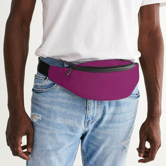 Medium-Dark Medium Magenta Belt Bag (PIM2-ME-MD) - Man Front CloseUp