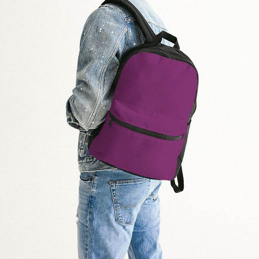 Medium-Dark Medium Magenta Canvas Backpack (PIM3-ME-MD) - Man Back CloseUp