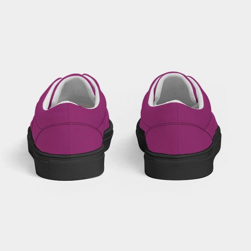 Medium-Dark Medium Magenta Women's Canvas Sneakers (PIM2-ME-MD) - Back