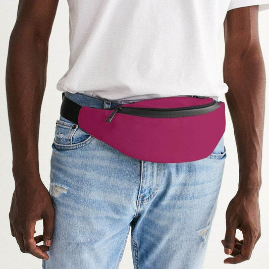 Medium-Dark Medium Pink Belt Bag (PI-ME-MD) - Man Front CloseUp