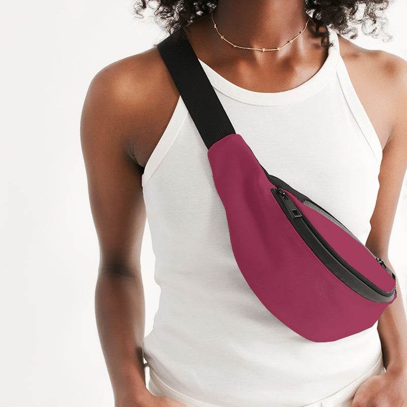 Medium-Dark Medium Pink Belt Bag (RPI3-ME-MD) - Woman Front CloseUp