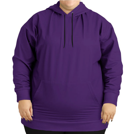 Medium-Dark Medium Purple Hoodie PLUS (MPU3-ME-MD) - Woman Front PLUS