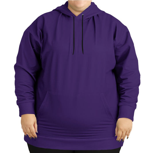 Medium-Dark Medium Purple Hoodie PLUS (PU-ME-MD) - Woman Front PLUS