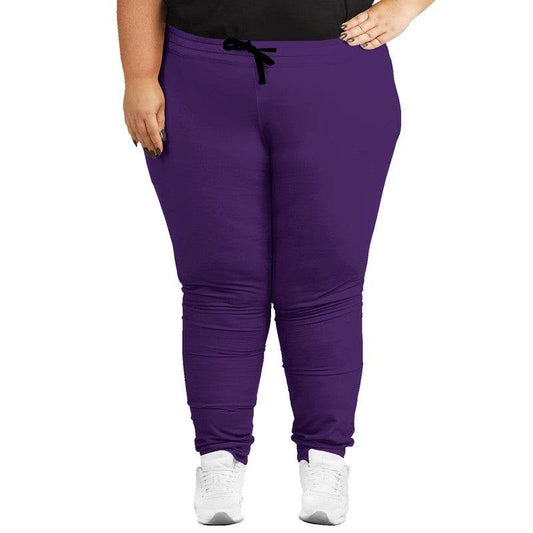 Medium-Dark Medium Purple Joggers PLUS (MPU3-ME-MD) - Woman Front PLUS