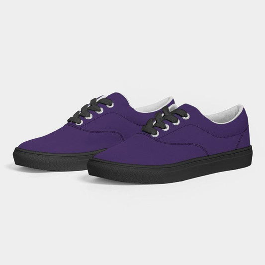 Medium-Dark Medium Purple Men's Canvas Sneakers (PU-ME-MD) - Side 3