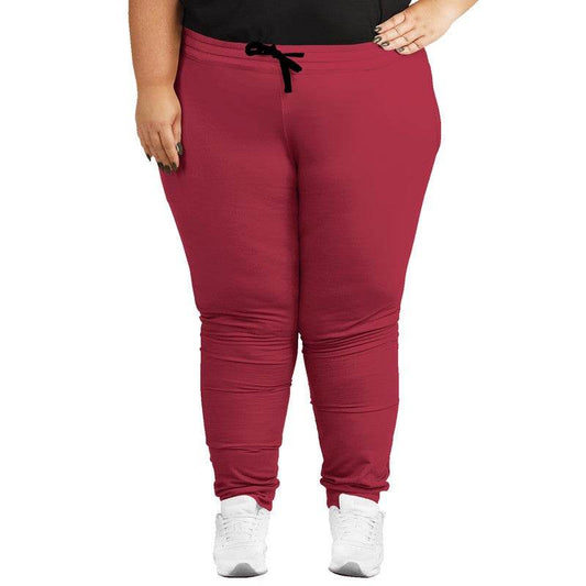 Medium-Dark Medium Red Joggers PLUS (RPI2-ME-MD) - Woman Front PLUS