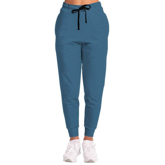 Medium-Dark Muted Blue Joggers (B-MU-MD) - Woman Front