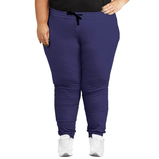 Medium-Dark Muted Indigo Joggers PLUS (PUI2-MU-MD) - Woman Front PLUS