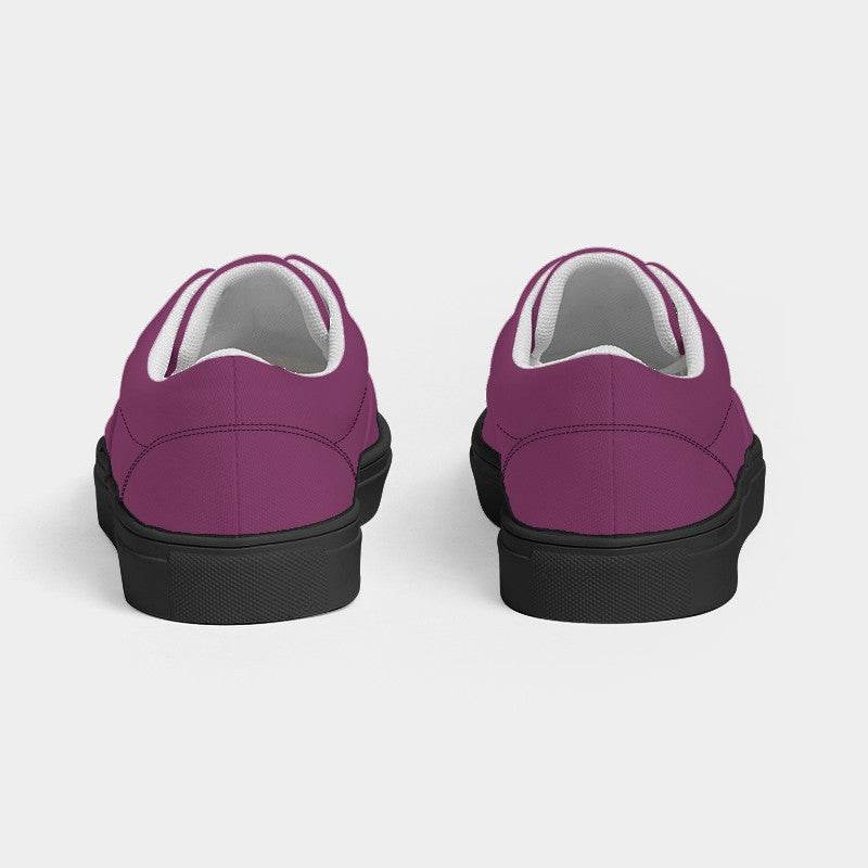 Medium-Dark Muted Magenta Men's Canvas Sneakers (PIM2-MU-MD) - Back