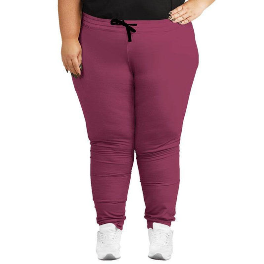 Medium-Dark Muted Pink Joggers PLUS (PI-MU-MD) - Woman Front PLUS