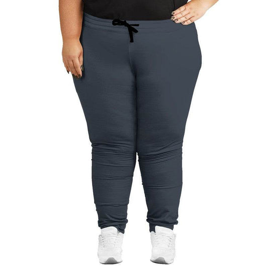 Medium-Dark Neutral Blue Joggers PLUS (IB2-NE-MD) - Woman Front PLUS