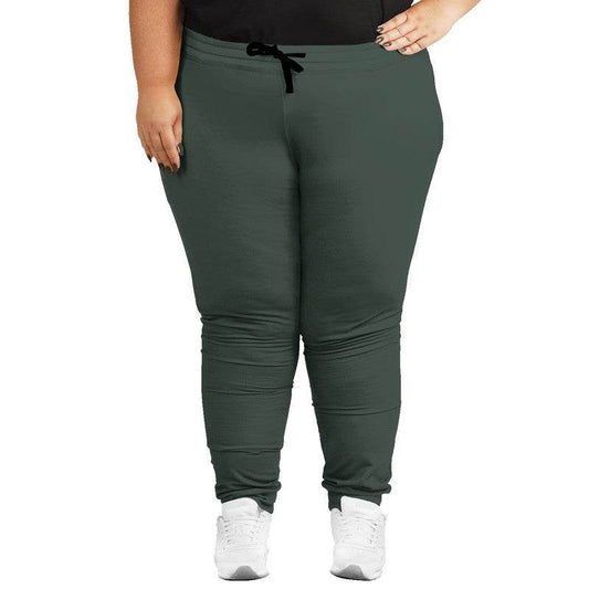 Medium-Dark Neutral Green Joggers PLUS (BGG2-NE-MD) - Woman Front PLUS