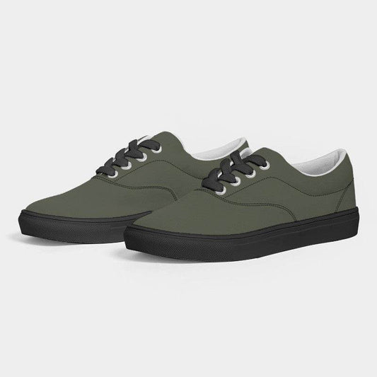 Medium-Dark Neutral Lime Men's Canvas Sneakers (L-NE-MD) - Side 3