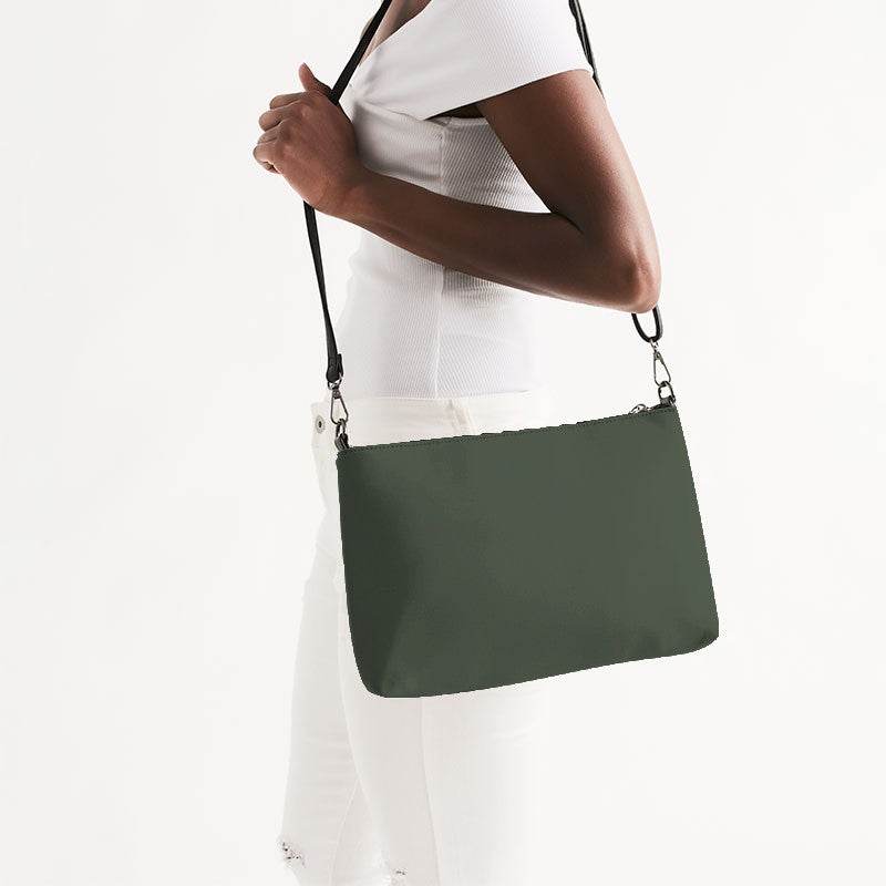 Medium-Dark Neutral Lime Zip Pouch (GL2-NE-MD) - Side CloseUp