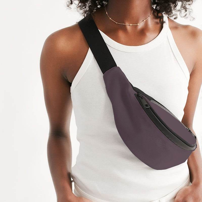 Medium-Dark Neutral Magenta Belt Bag (PIM2-NE-MD) - Woman Front CloseUp