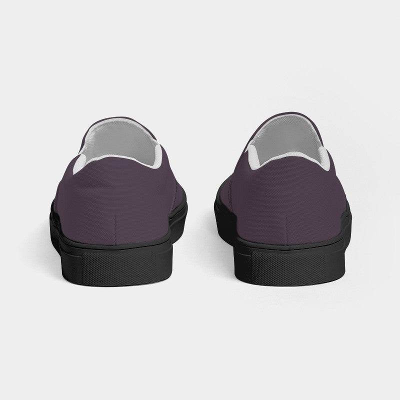 Medium-Dark Neutral Magenta Women's Slip-On Canvas Sneakers (M-NE-MD) - Back