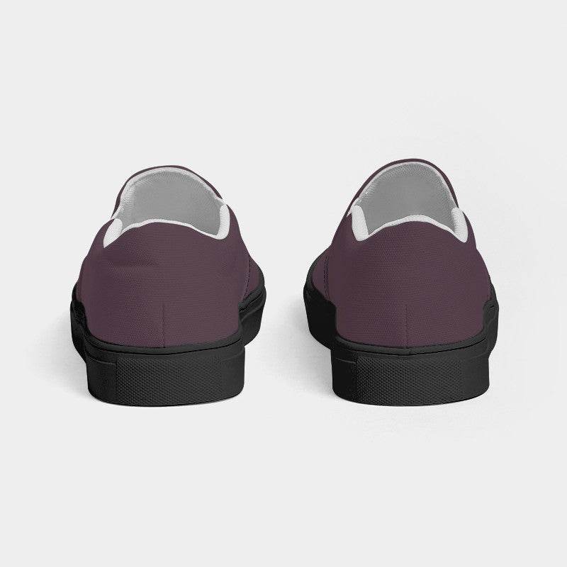 Medium-Dark Neutral Magenta Women's Slip-On Canvas Sneakers (PIM2-NE-MD) - Back