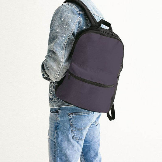 Medium-Dark Neutral Purple Canvas Backpack (MPU2-NE-MD) - Man Back CloseUp