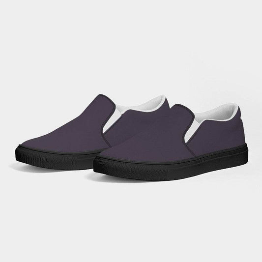 Medium-Dark Neutral Purple Men's Slip-On Canvas Sneakers (MPU2-NE-MD) - Side 3