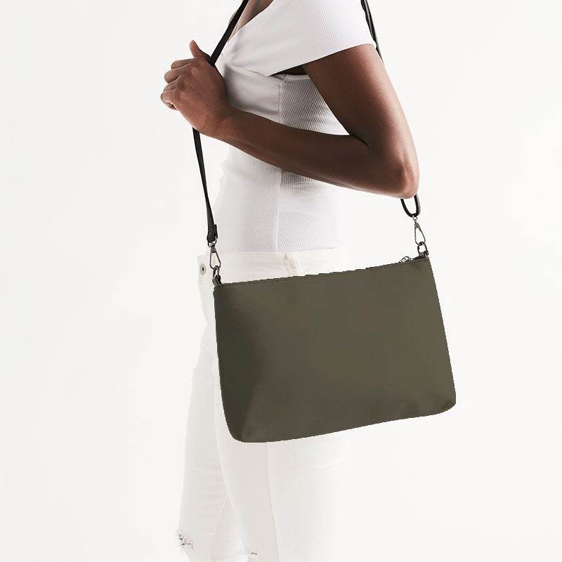 Medium-Dark Neutral Yellow Zip Pouch (Y-NE-MD) - Side CloseUp