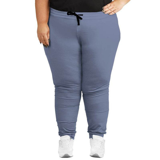 Medium-Light Fully-Muted Indigo Joggers PLUS (I-FM-ML) - Woman Front PLUS