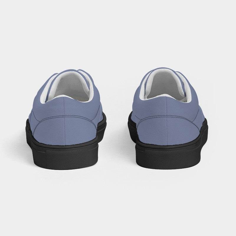 Medium-Light Fully-Muted Indigo Women's Canvas Sneakers (I-FM-ML) - Back