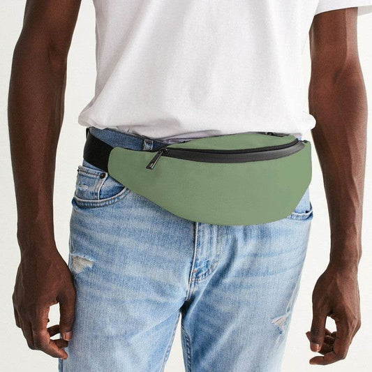 Medium-Light Fully-Muted Lime Belt Bag (GL2-FM-ML) - Man Front CloseUp