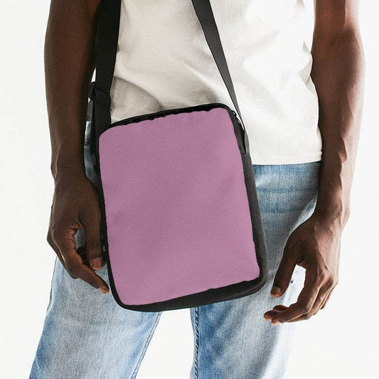 Medium-Light Fully-Muted Magenta Messenger Pouch (PIM2-FM-ML) - Man Front CloseUp