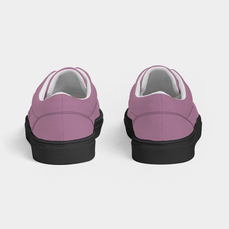 Medium-Light Fully-Muted Magenta Women's Canvas Sneakers (PIM2-FM-ML) - Back