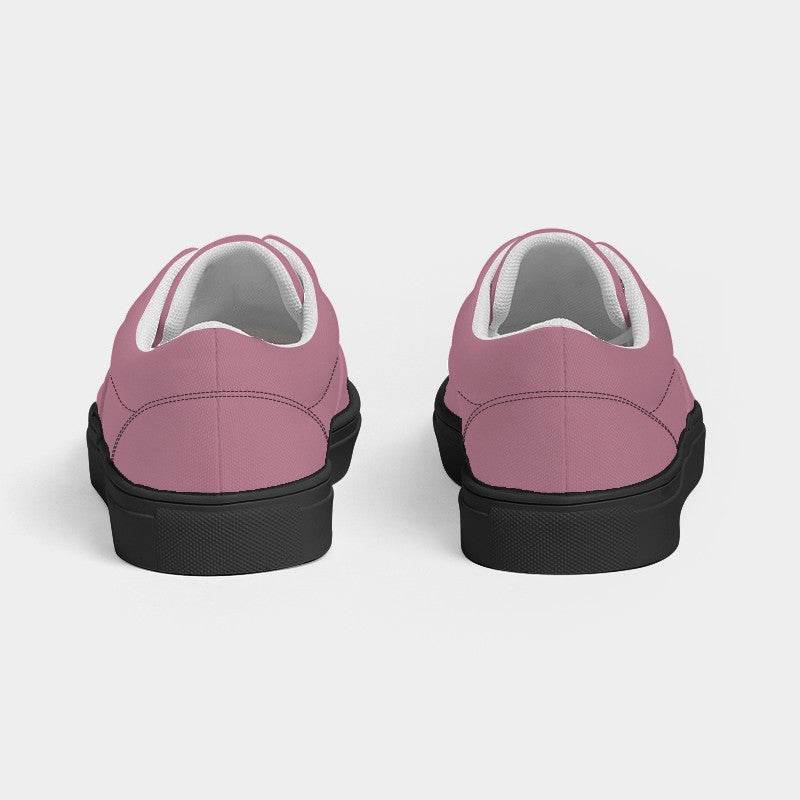 Medium-Light Fully-Muted Pink Men's Canvas Sneakers (PI-FM-ML) - Back