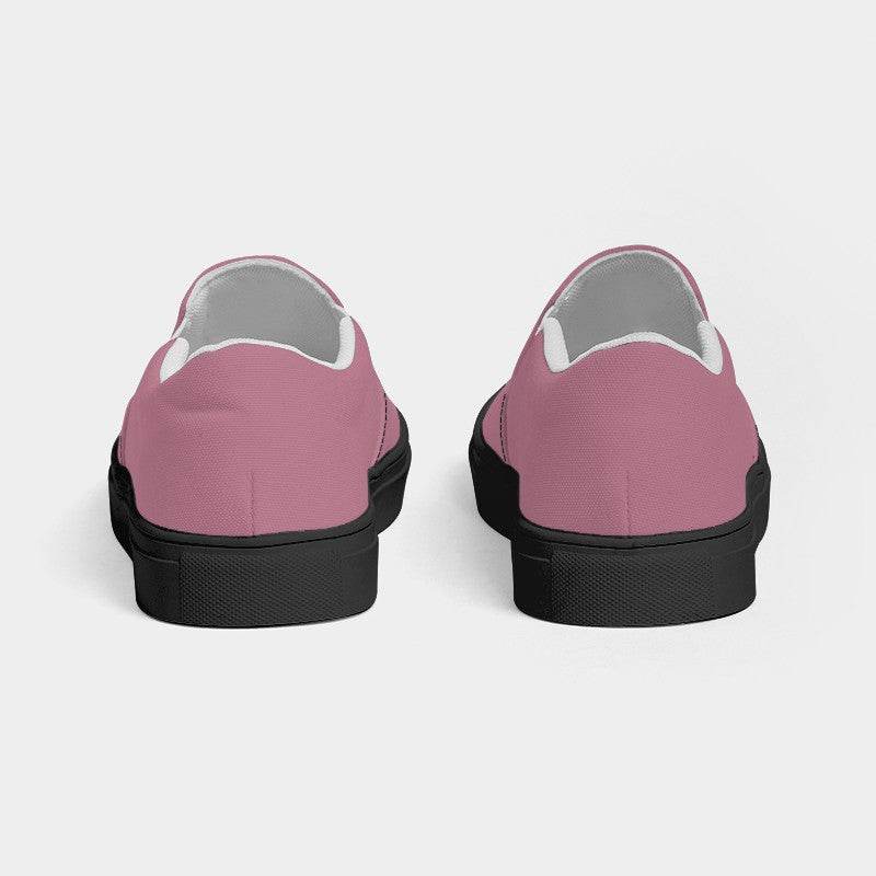 Medium-Light Fully-Muted Pink Men's Slip-On Canvas Sneakers (PI-FM-ML) - Back