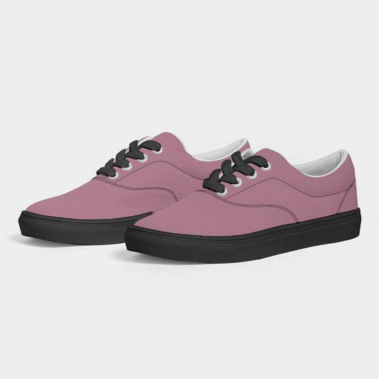 Medium-Light Fully-Muted Pink Women's Canvas Sneakers (PI-FM-ML) - Side 3
