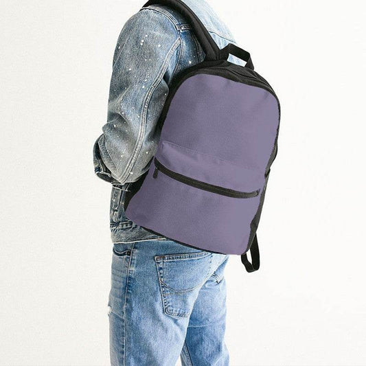 Medium-Light Fully-Muted Purple Canvas Backpack (PU-FM-ML) - Man Back CloseUp