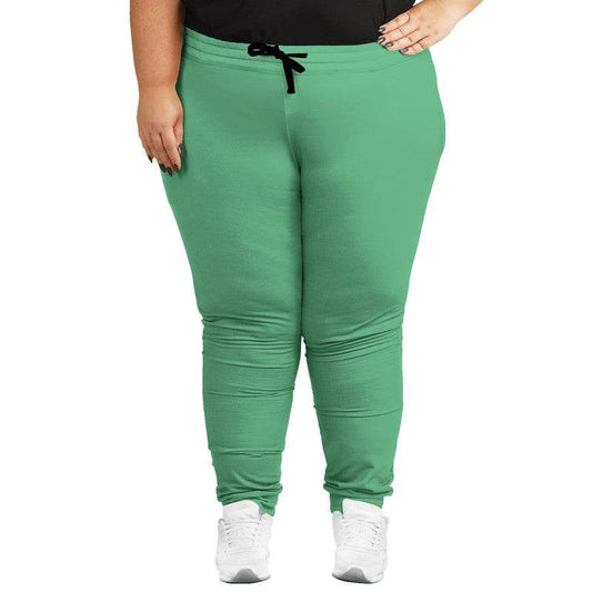 Medium-Light Medium Green Joggers PLUS (BGG3-ME-ML) - Woman Front PLUS