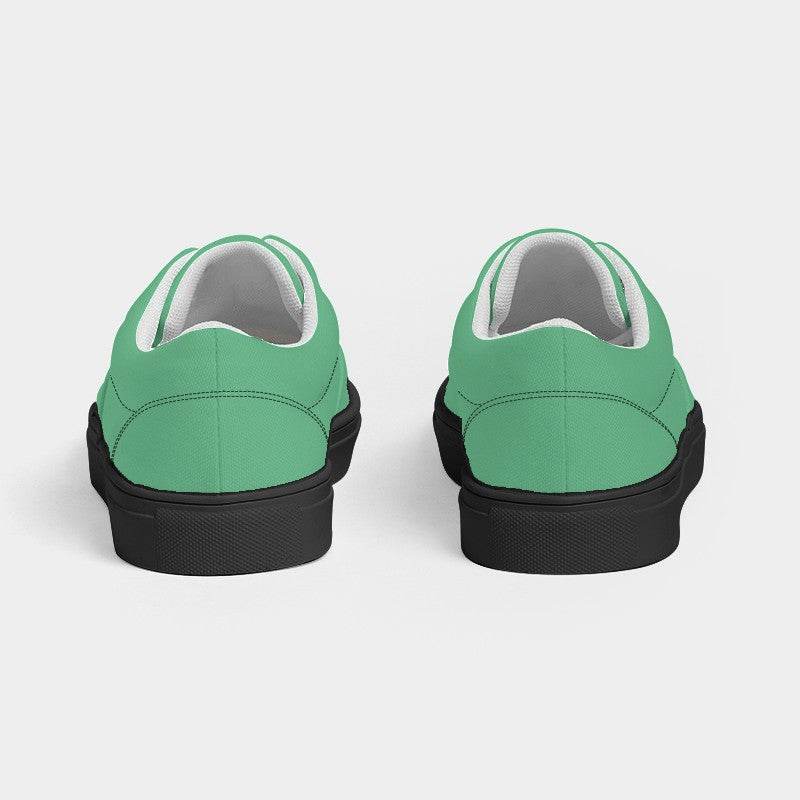 Medium-Light Medium Green Women's Canvas Sneakers (BGG3-ME-ML) - Back