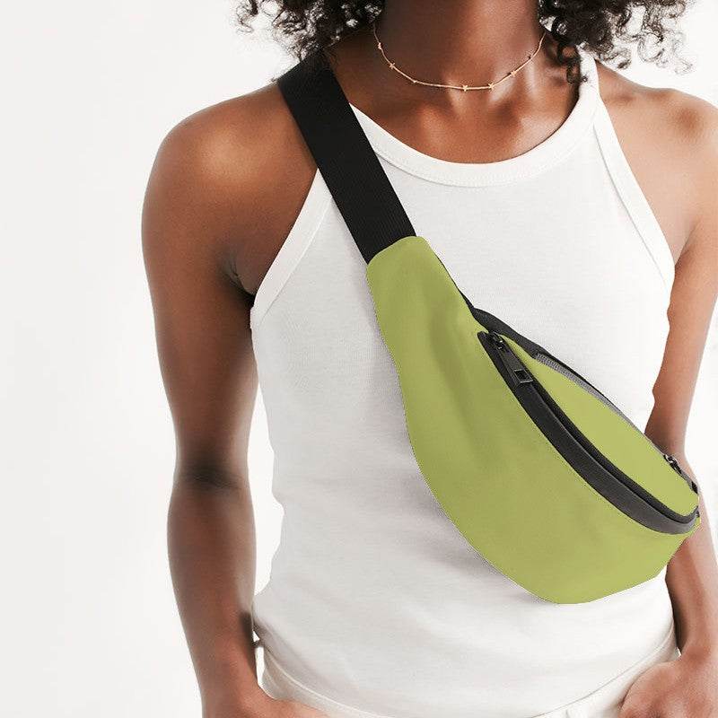 Medium-Light Medium Lime Belt Bag (LY1-ME-ML) - Woman Front CloseUp