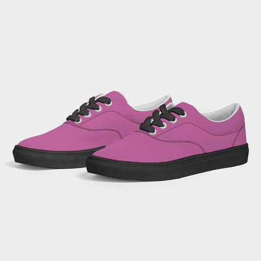 Medium-Light Medium Magenta Women's Canvas Sneakers (PIM2-ME-ML) - Side 3