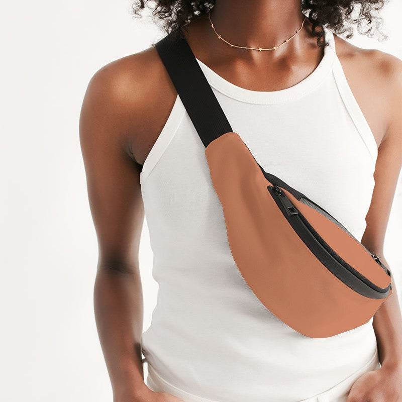 Medium-Light Medium Orange Belt Bag (OR2-ME-ML) - Woman Front CloseUp