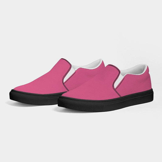 Medium-Light Medium Pink Men's Slip-On Canvas Sneakers (PI-ME-ML) - Side 3