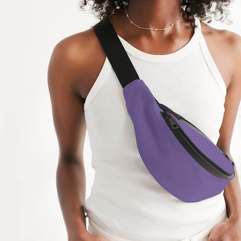 Medium-Light Medium Purple Belt Bag (PU-ME-ML) - Woman Front CloseUp