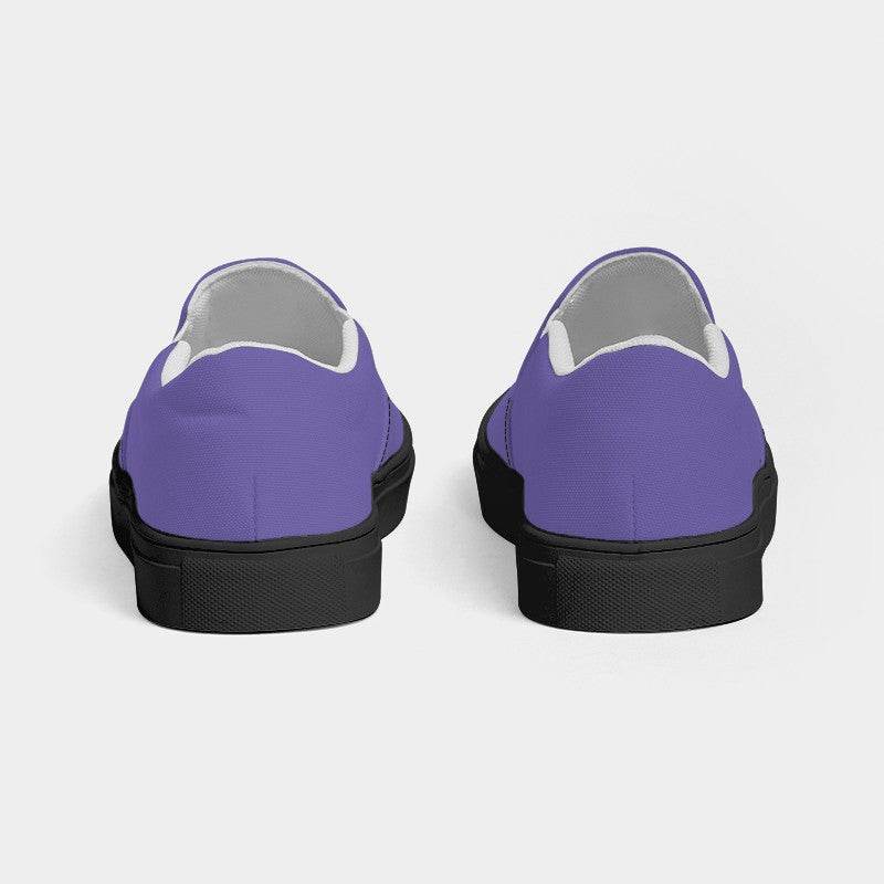 Medium-Light Medium Purple Women's Slip-On Canvas Sneakers (PUI1-ME-ML) - Back