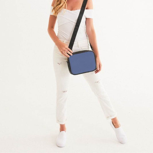 Medium-Light Muted Indigo Crossbody Bag (I-MU-ML) - Woman Front