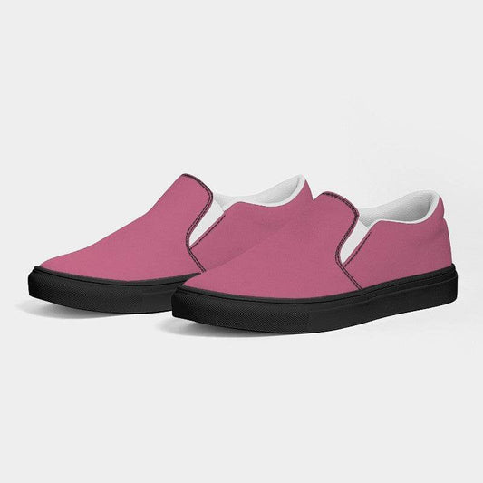 Medium-Light Muted Pink Women's Slip-On Canvas Sneakers (PI-MU-ML) - Side 3