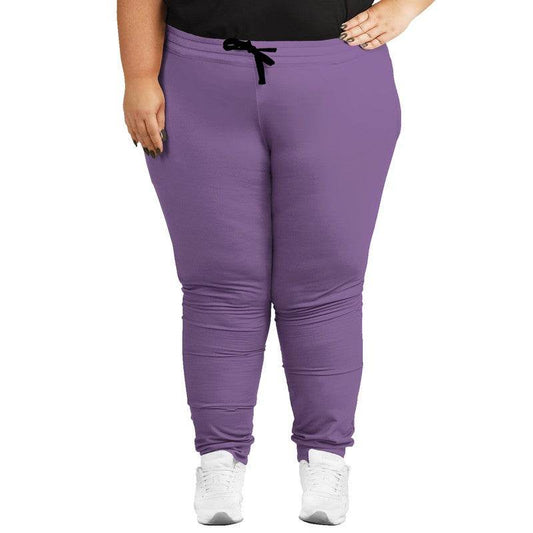 Medium-Light Muted Purple Joggers PLUS (MPU2-MU-ML) - Woman Front PLUS