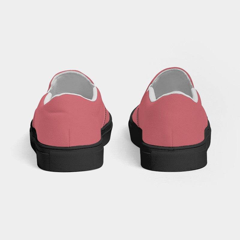Medium-Light Muted Red Women's Slip-On Canvas Sneakers (RPI2-MU-ML) - Back