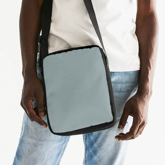 Medium-Light Neutral Blue-Green Messenger Pouch (CBG2-NE-ML) - Man Front CloseUp